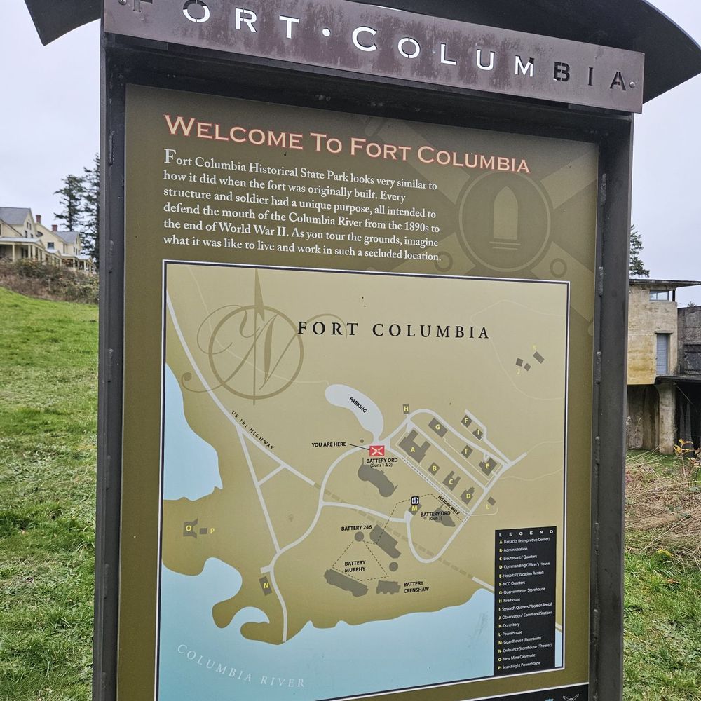 Fort Columbia State Park - Entrance sign - Parks Near Me - Chinook, Washington Fort Columbia State Park - Entrance sign - Parks Near Me - Chinook, Washington