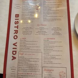 Lunch menu