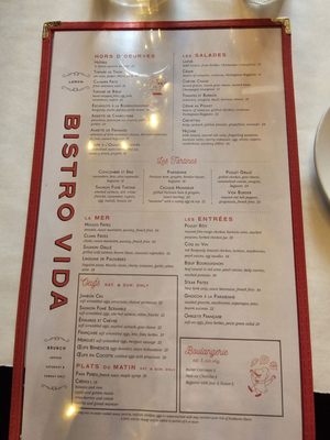 Menu photo 1 Bistro Vida Menlo Park, CA