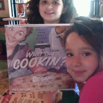 Oregano's - My girls with the menu and dough to play - Pizza Near Me - Phoenix, Arizona Oregano's - My girls with the menu and dough to play - Pizza Near Me - Phoenix, Arizona