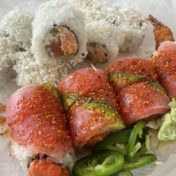 Kaiyo Sushi - Bottom : Kaiyo special roll and crunchy " Philadelphia " roll-  on menu the phili roll does not include crab idk why it was added! - Sushi Bars Near Me - Chula Vista, California