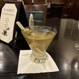 Dirty martini with blue cheese stuffed olives Dirty martini with blue cheese stuffed olives