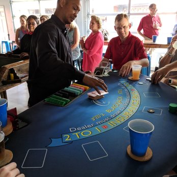 Gate City Brewing Company - Casino games, supplied by Atlanta Special Events, brought in to Gate City's private event space for a company party. - Breweries Near Me - Roswell, Georgia
