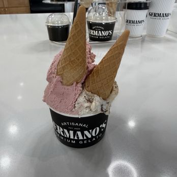 Germano’s Gelato - Strawberry and Banana Split - Gelato Near Me - Pompton Plains, New Jersey Germano’s Gelato - Strawberry and Banana Split - Gelato Near Me - Pompton Plains, New Jersey