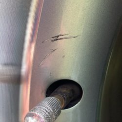 Rock Springs Wash and Lube - I took my car to get my tires checked here and they had trouble taking the air cap off and scratched my rim up using a pair of needle nose