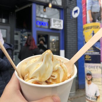 Indigo Cow - Hokkaido Milk, mochi, brown sugar - Ice Cream & Frozen Yogurt Near Me - Seattle, Washington