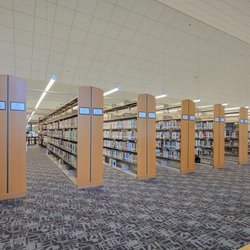 Warwick Public Library  - View from long table near windows