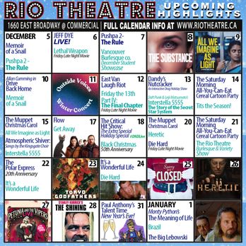 Rio Theatre - December Highlights at the Rio Theatre - Cinema Near Me - Vancouver, British Columbia Rio Theatre - December Highlights at the Rio Theatre - Cinema Near Me - Vancouver, British Columbia