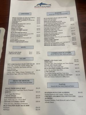 Menu photo 3 Blue Dolphin Seafood Bar & Grill Crofton, MD