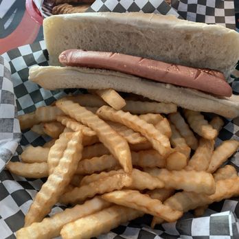 Docksiders Pub & Oven - Hot dog with fries. - Pizza Near Me - Hilton, New York Docksiders Pub & Oven - Hot dog with fries. - Pizza Near Me - Hilton, New York