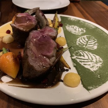 The Alden - Lamb with mint powder, coffee, pomegranate and rutabaga sauce. - New American Near Me - Chamblee, Georgia The Alden - Lamb with mint powder, coffee, pomegranate and rutabaga sauce. - New American Near Me - Chamblee, Georgia