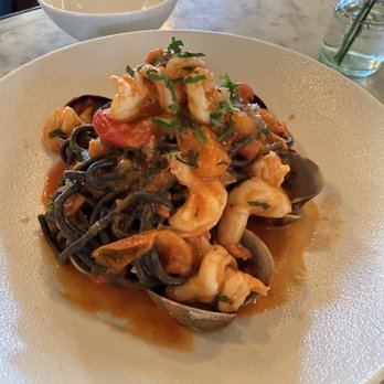 Evelina - Shrimp with Squid Ink Spaghetti - Italian Near Me - Brooklyn, New York