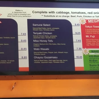 Katsu Burger - This is their creative menu. Different variations of meat/tofu for all burgers. Mmm - Japanese Near Me - Bellevue, Washington