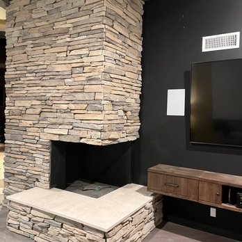 Calvary Tile & Stone - Fireplace remodel put some stone to give it a rustic cabin feel - General Contractors Near Me Calvary Tile & Stone - Fireplace remodel put some stone to give it a rustic cabin feel - General Contractors Near Me