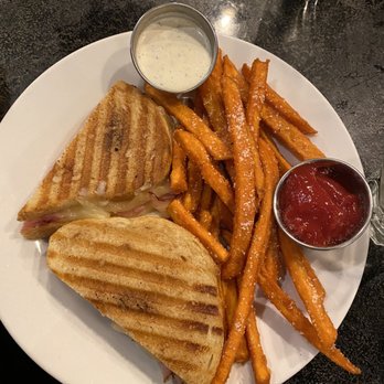 Hell's Kitchen - MN Icon Ham & Pear Crisp Sandwich, Sweet Potato Fries - New American Near Me - Minneapolis, Minnesota Hell's Kitchen - MN Icon Ham & Pear Crisp Sandwich, Sweet Potato Fries - New American Near Me - Minneapolis, Minnesota