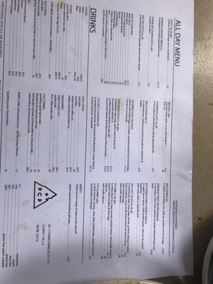 Menu photo 2 Paramount Coffee Project Surry Hills, NSW