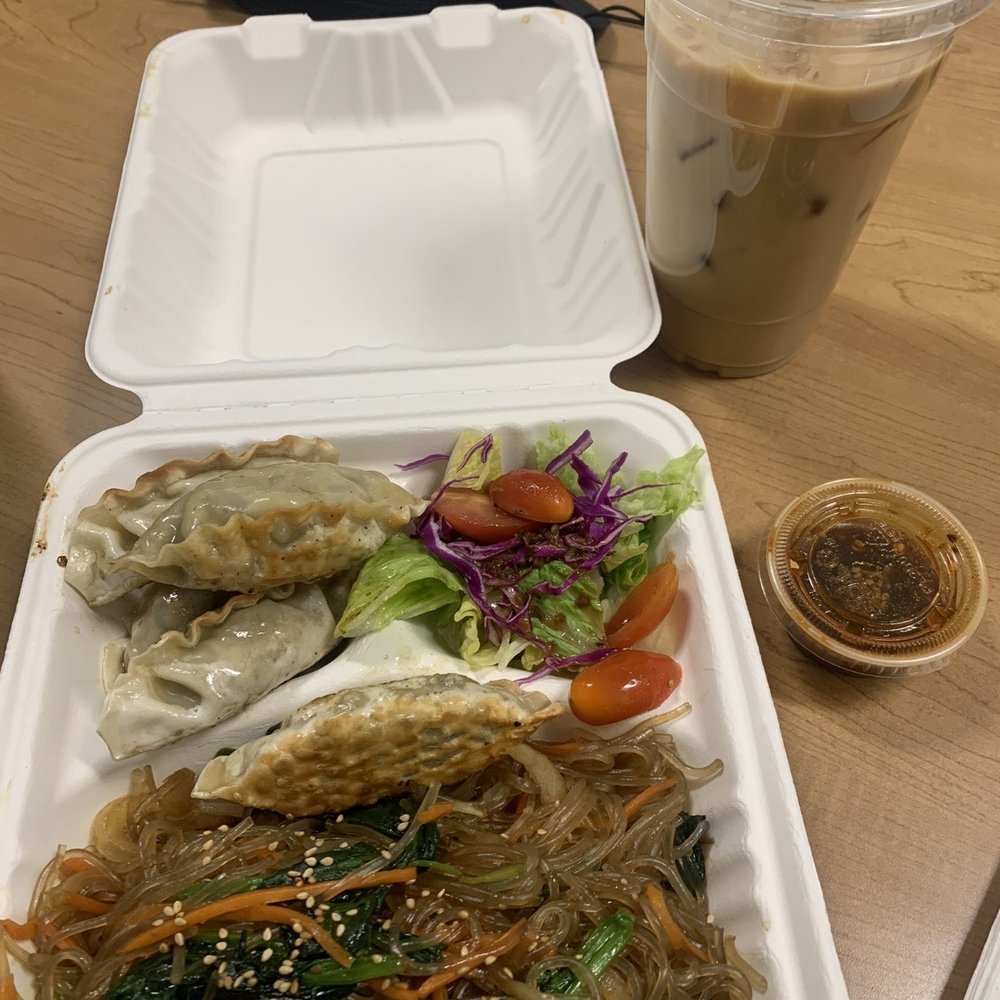 Earlybird Cafe - Dumpling Bowl Comes with dumplings, japchae noodles (my favorite), rice, and a small salad - Delis Near Me - Washington, DC, District of Columbia Earlybird Cafe - Dumpling Bowl Comes with dumplings, japchae noodles (my favorite), rice, and a small salad - Delis Near Me - Washington, DC, District of Columbia