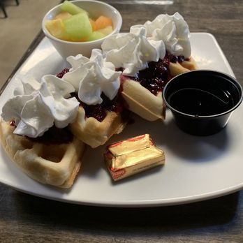 COVE - Triple berry compote waffle. - Sports Bars Near Me - Olympia, Washington