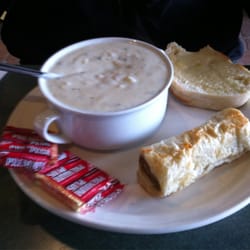 Mandolins - Clam chowder and a sausage roll