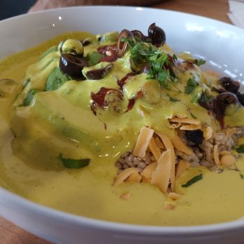 Denizens Cafe - The Denizen's Bowl with rice and veggies and a sublime house sauce. - Desserts Near Me - Portland, Oregon