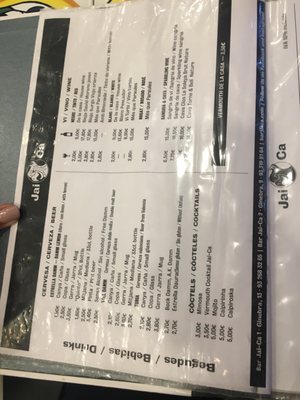 Menu photo 5 Bar Jai-Ca Barcelona, B