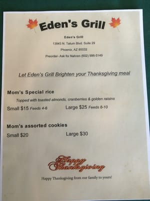 Menu photo 7 Eden's Grill Inn Phoenix, AZ
