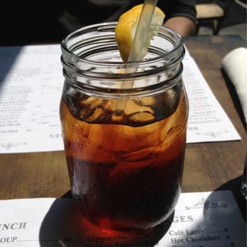 Maison Harlem - Iced tea in a mason jar. - French Near Me - New York, New York Maison Harlem - Iced tea in a mason jar. - French Near Me - New York, New York
