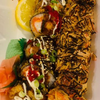 The Sushi California - Left Vegas roll/right crabby dynamite roll both excellent - Japanese Near Me - Windsor, Ontario The Sushi California - Left Vegas roll/right crabby dynamite roll both excellent - Japanese Near Me - Windsor, Ontario