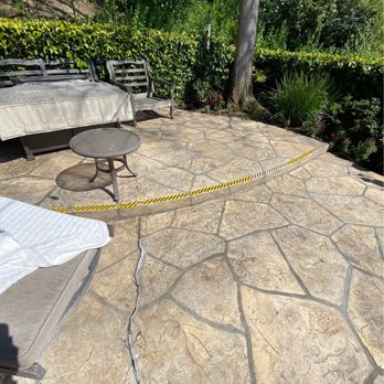 Van Slyke Landscape - Notice cracked patio and step up in the middle that made a small yard even smaller - Landscaping Near Me - Encinitas, California Van Slyke Landscape - Notice cracked patio and step up in the middle that made a small yard even smaller - Landscaping Near Me - Encinitas, California