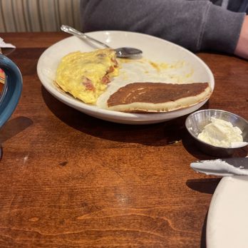 The Original Pancake House - I ordered the Bacon and Cheese Soufflé Omelette with a side of pancakes. It was SOOOO good. - Breakfast & Brunch Near Me - Eden Prairie, Minnesota