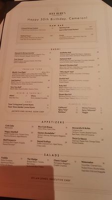 Menu photo 8 Jeff Ruby's Steakhouse - Cincinnati Cincinnati, OH Menu photo 8 Jeff Ruby's Steakhouse - Cincinnati Cincinnati, OH