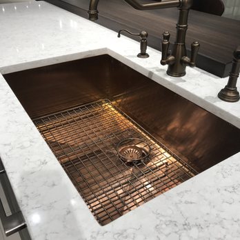 Top Shop Stone - Silestone White Quartz and Copper Sink - Kitchen & Bath Near Me - Atlanta, Georgia Top Shop Stone - Silestone White Quartz and Copper Sink - Kitchen & Bath Near Me - Atlanta, Georgia