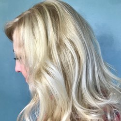 Connie Nagle - All About Hair - Full Highlights and finished with a champagne glaze and long layer haircut.