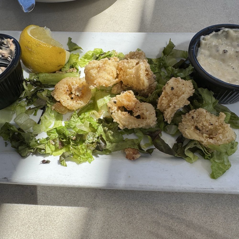 Calamari. She had already eaten most when I thought to take a picture Calamari. She had already eaten most when I thought to take a picture