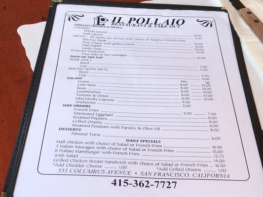 Menu photo 6 Il Pollaio San Francisco, CA