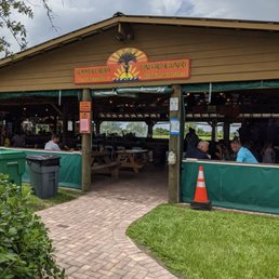 Outside area with live music and the slushies Outside area with live music and the slushies