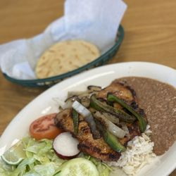 Las Pupusas Restaurant - Grilled chicken plate was so good!!