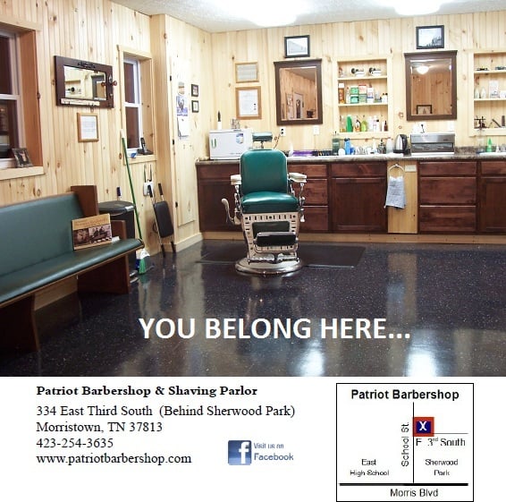 Patriot Barbershop & Shaving Parlor Logo