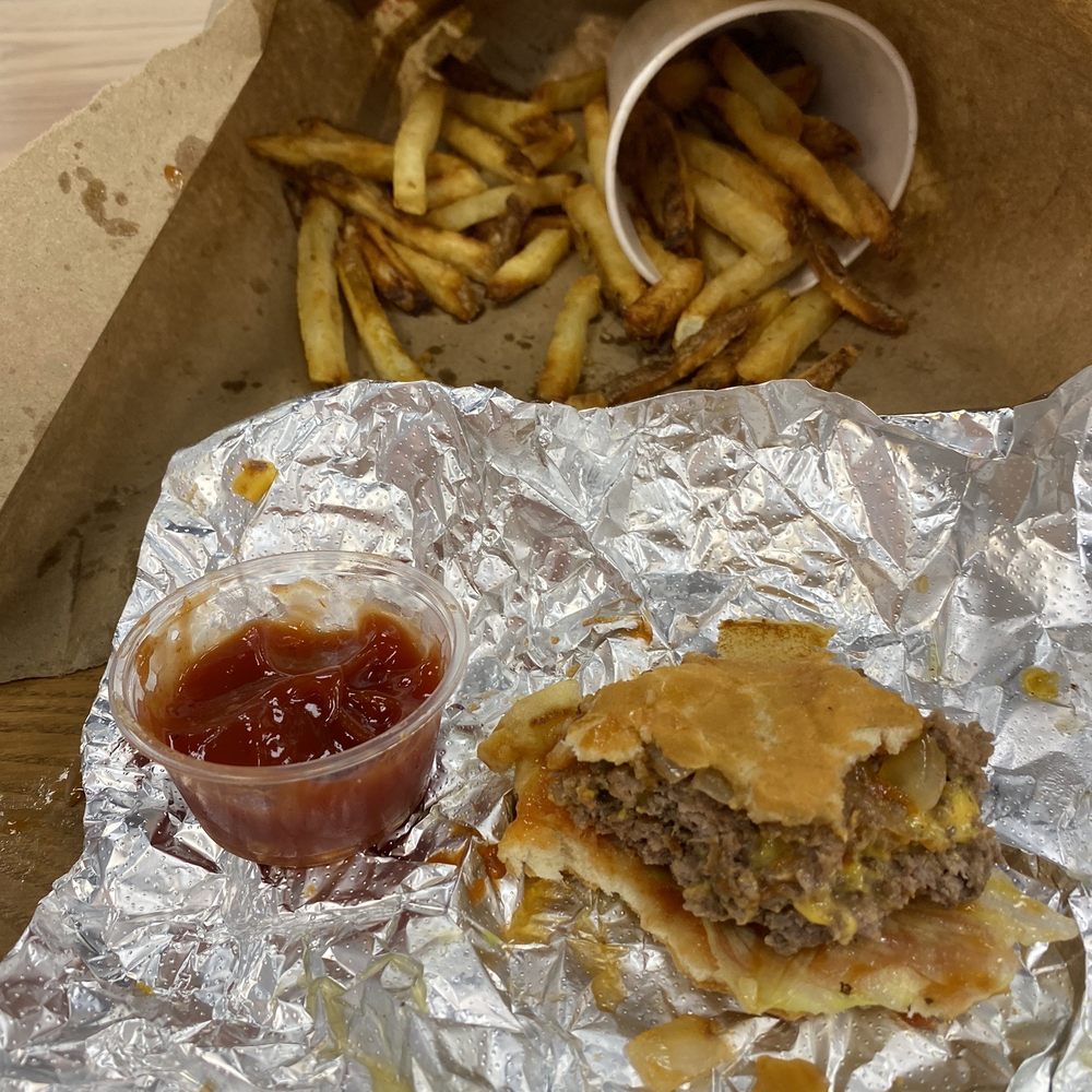 Double patty cheeseburger and fries!
