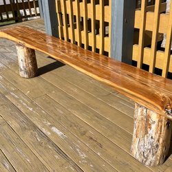 Smokey Mountains Host Visitor Information Center - Bench in front of restrooms -nice!