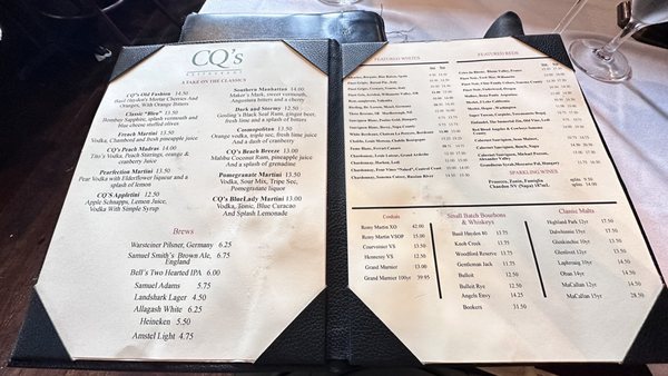 Menu photo 2 CQ's Restaurant Harbourtown Hilton Head Island, SC