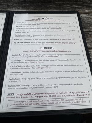 Menu photo 3 Warren House Pub Cannon Beach, OR