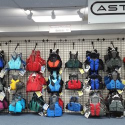Get Outdoors Pedal & Paddle - Wall of PFDs