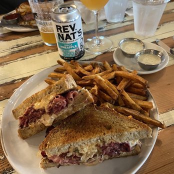 Revelry - Reuben sandwich with fries, so good! - Wine Bars Near Me - Bozeman, Montana Revelry - Reuben sandwich with fries, so good! - Wine Bars Near Me - Bozeman, Montana
