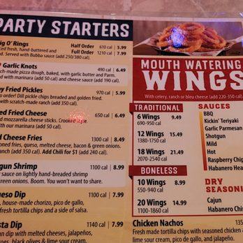 Bubba's 33 - Menu - Sports Bars Near Me - Tampa, Florida