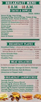 Menu photo 1 The Texan Goliad, TX