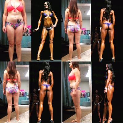 Competition Photos of Clients - Have you wanted to compete, but didn't know where to start? Let us help you by curating a fitness and nutrition program that will help you get competition-ready, along with tips and info from someone who has participated in several competitions. Many of our clients had no intentions of competing, but they warmed up to the idea after training with us. Take a look at their transformations! Competition Photos of Clients - Have you wanted to compete, but didn't know where to start? Let us help you by curating a fitness and nutrition program that will help you get competition-ready, along with tips and info from someone who has participated in several competitions. Many of our clients had no intentions of competing, but they warmed up to the idea after training with us. Take a look at their transformations!