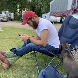 Outdoor Living Center Rv Park & Storage - My husband at Outdoor Living Center