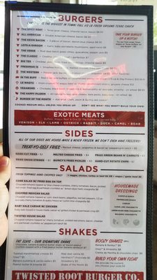 Menu photo 2 Twisted Root Burger Arlington, TX