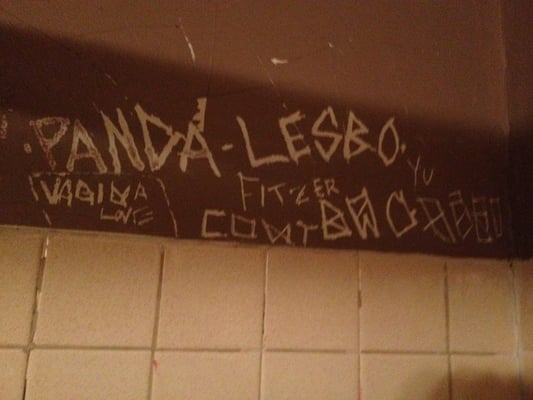 Photo of South Park Bar & Grill - Montclair, NJ, US. The men's restroom. Covered in graffiti. I thought this was Montclair, not the Bronx.